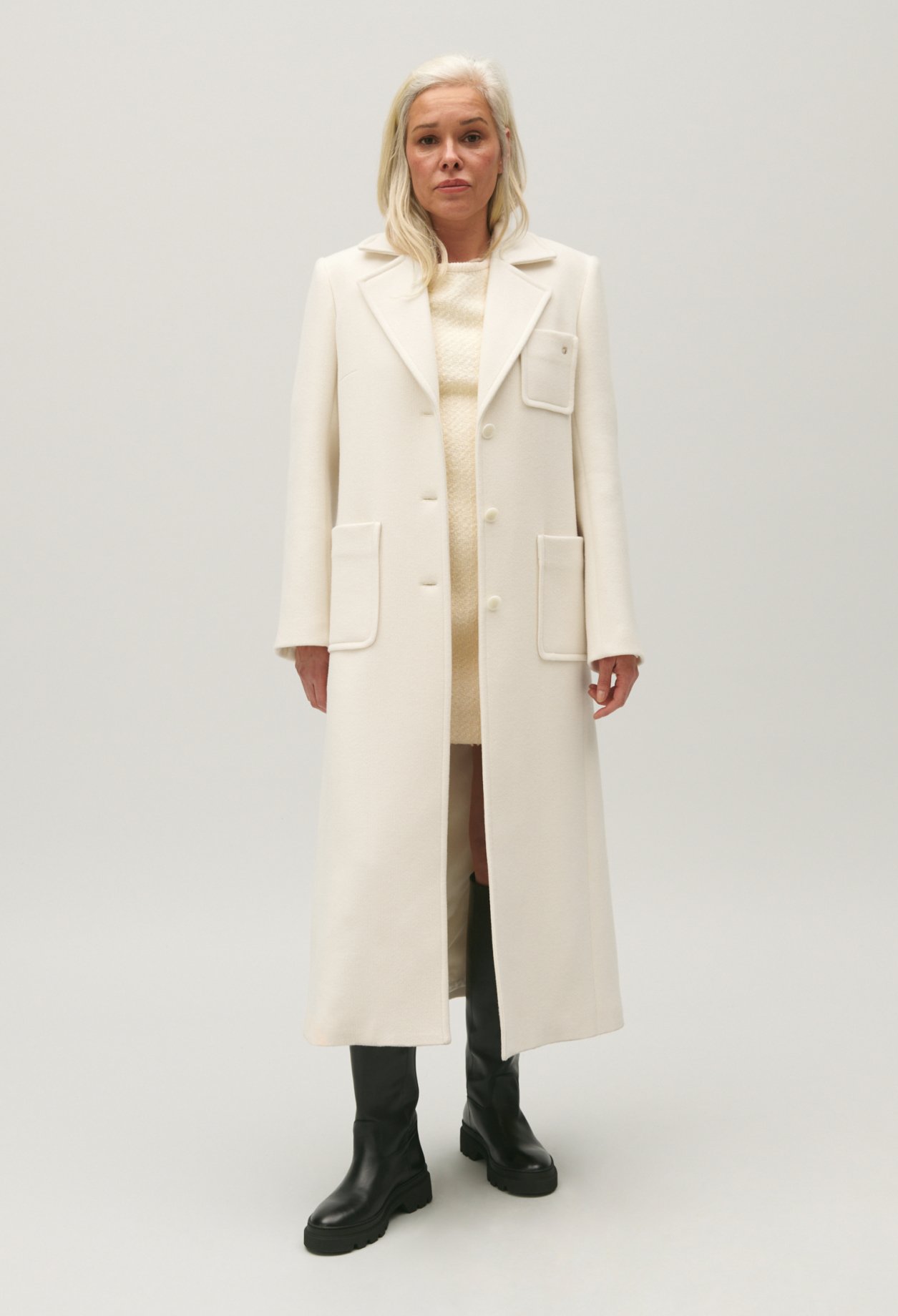 Manteau long ivoire