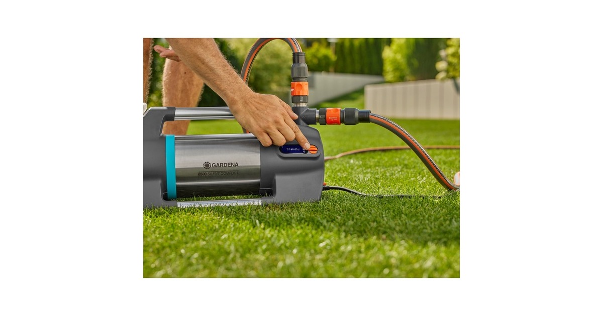 GARDENABesproeiingspomp 6500 SilentComfort  (Donkergrijs/roestvrij staal, 1300 Watt | Bluetooth)