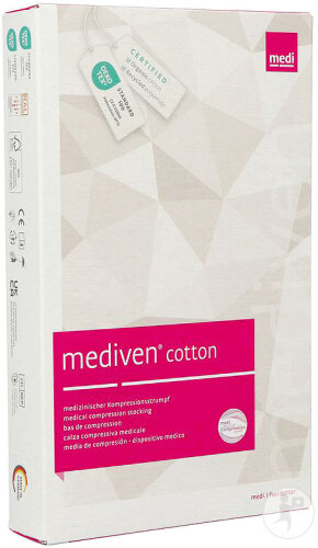 Mediven Cotton CCL2 Ad P.F. Bas De Compression Noir T3 1 Paire