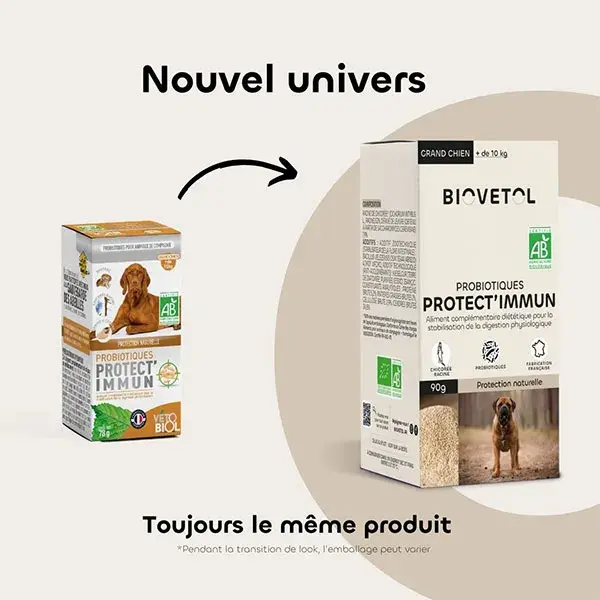 Biovetol - Suplemento Orgânico Protect'Immun em Pó para Cães de Grande Porte (acima de 10kg) - 90g