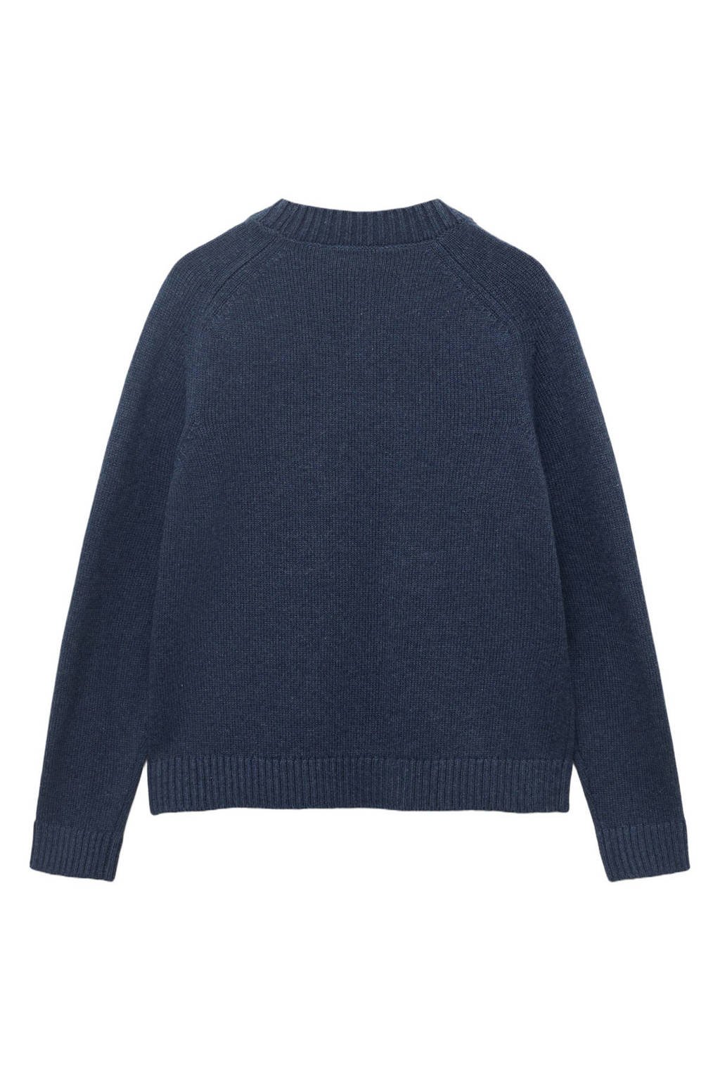 Mango Kids trui gebreid donkerblauw