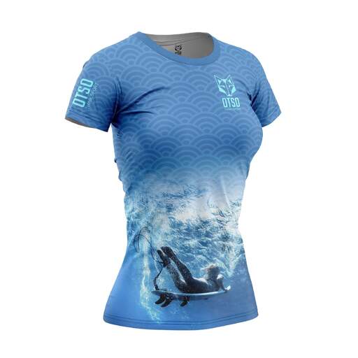 Camiseta de manga curta para surf