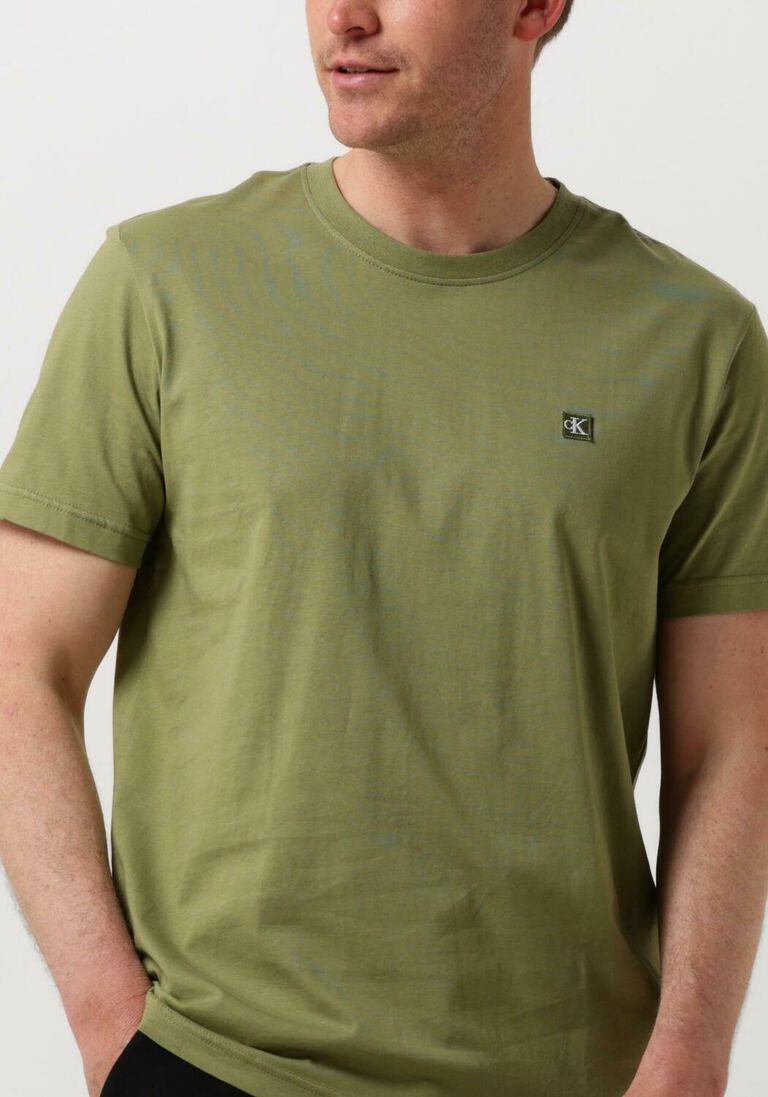 CALVIN KLEIN groene calvin klein t-shirt ck embro badge tee