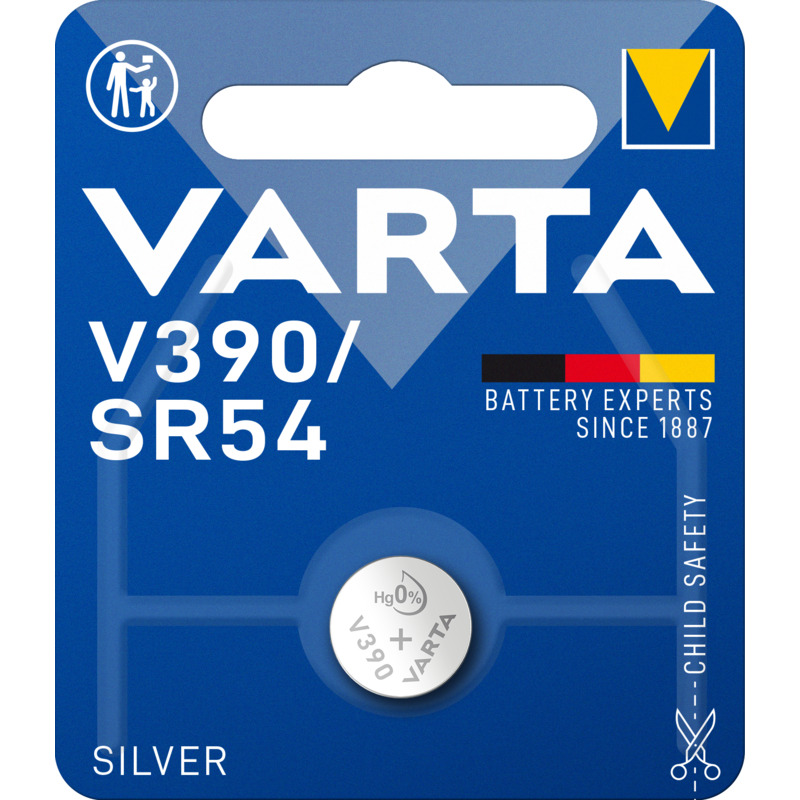 Varta Knopfbatterie, V390/SR54, 1 Stück