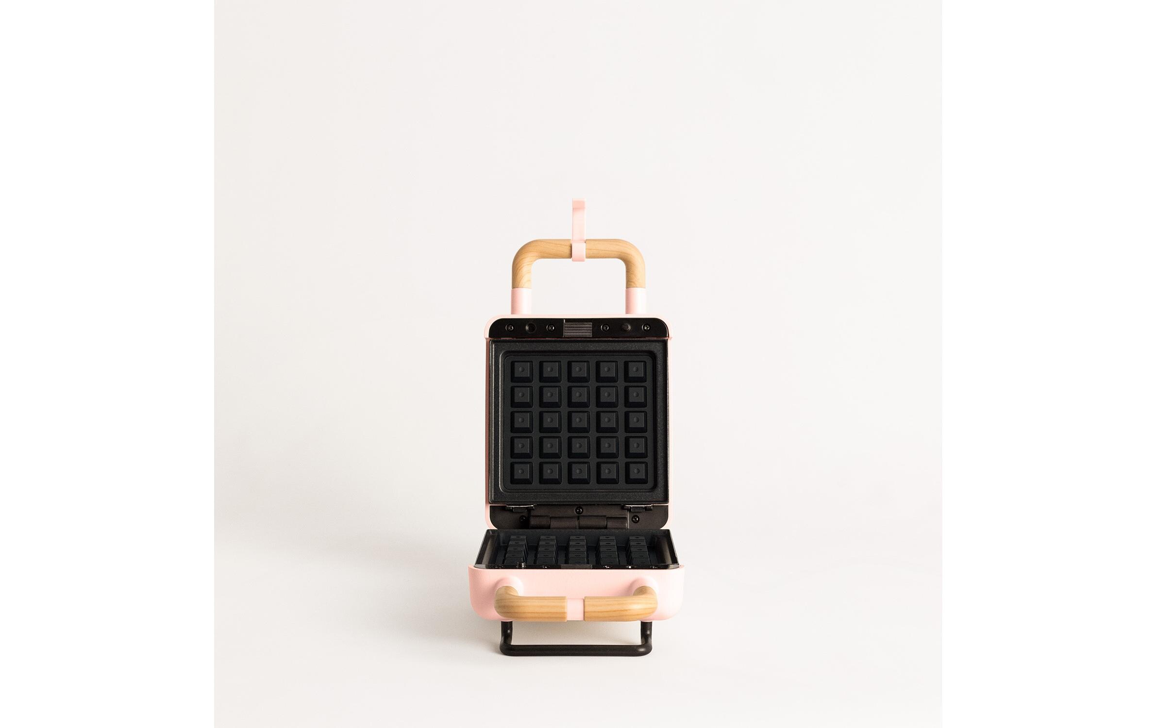 Waffeleisen Stone 2 in 1 Compact PastellrosaWaffel- und Sandwichmaker mit austauschbaren Platten