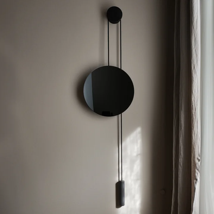 New Works - Rise & Shine Wandspiegel, burned Oak / Stahl
