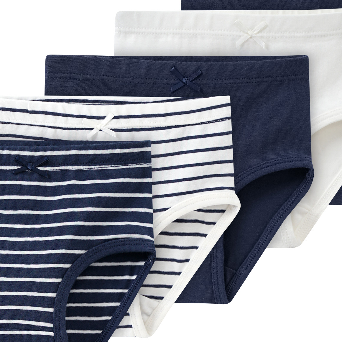 Famy 5 Baby Slips aus Bio-Baumwolle dunkelblau / weiss