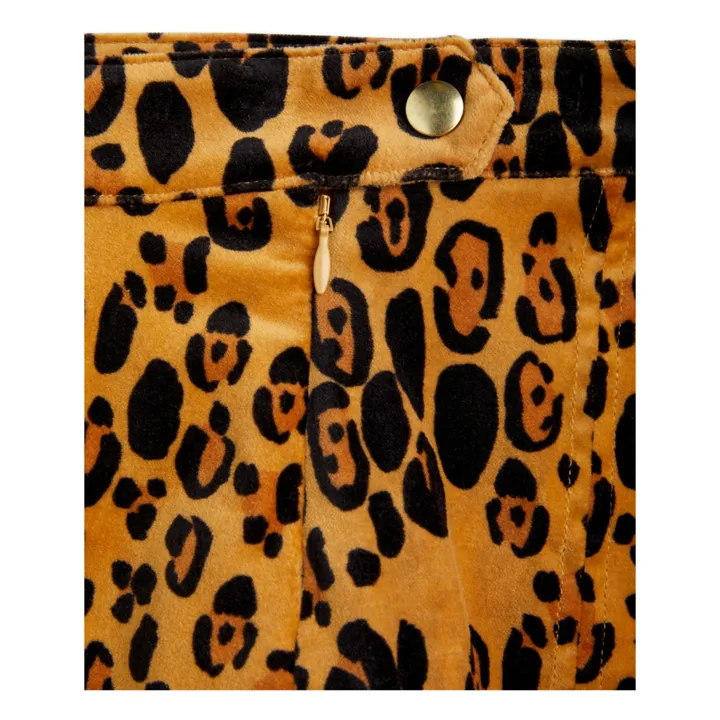 Mini Rodini Jupe Velours Bio Léopard | Orange