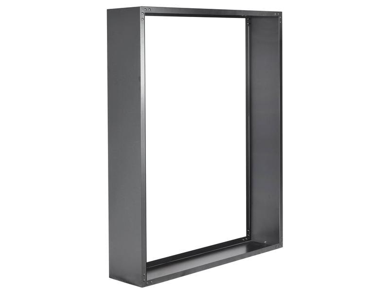 Innovesta Holzregal Metall, 144 x 35 x 180 cm, Schwarz Kaminholzregal, zum Lagern von Brennholz
