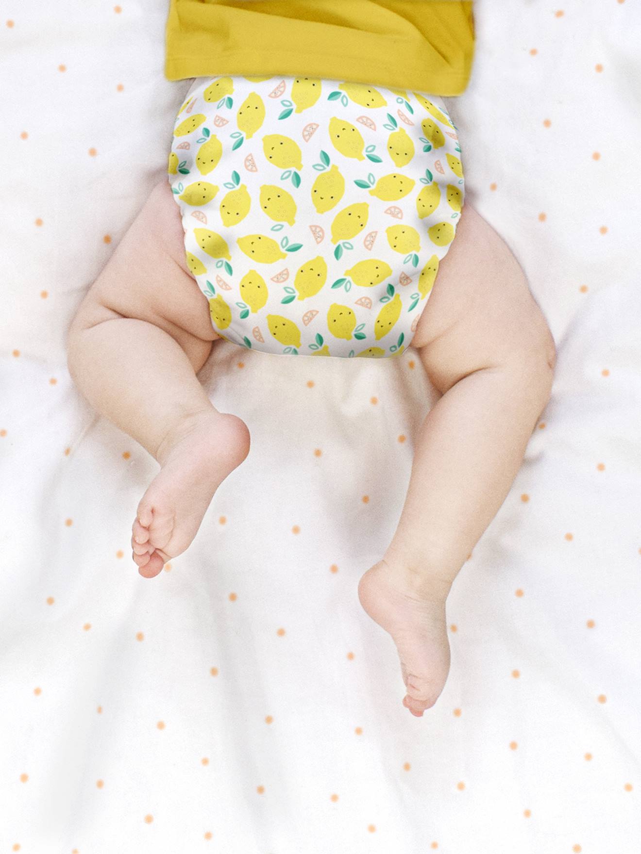 Fralda reutilizável tudo-em-um Miosolo BAMBINO MIO, estampa verde média