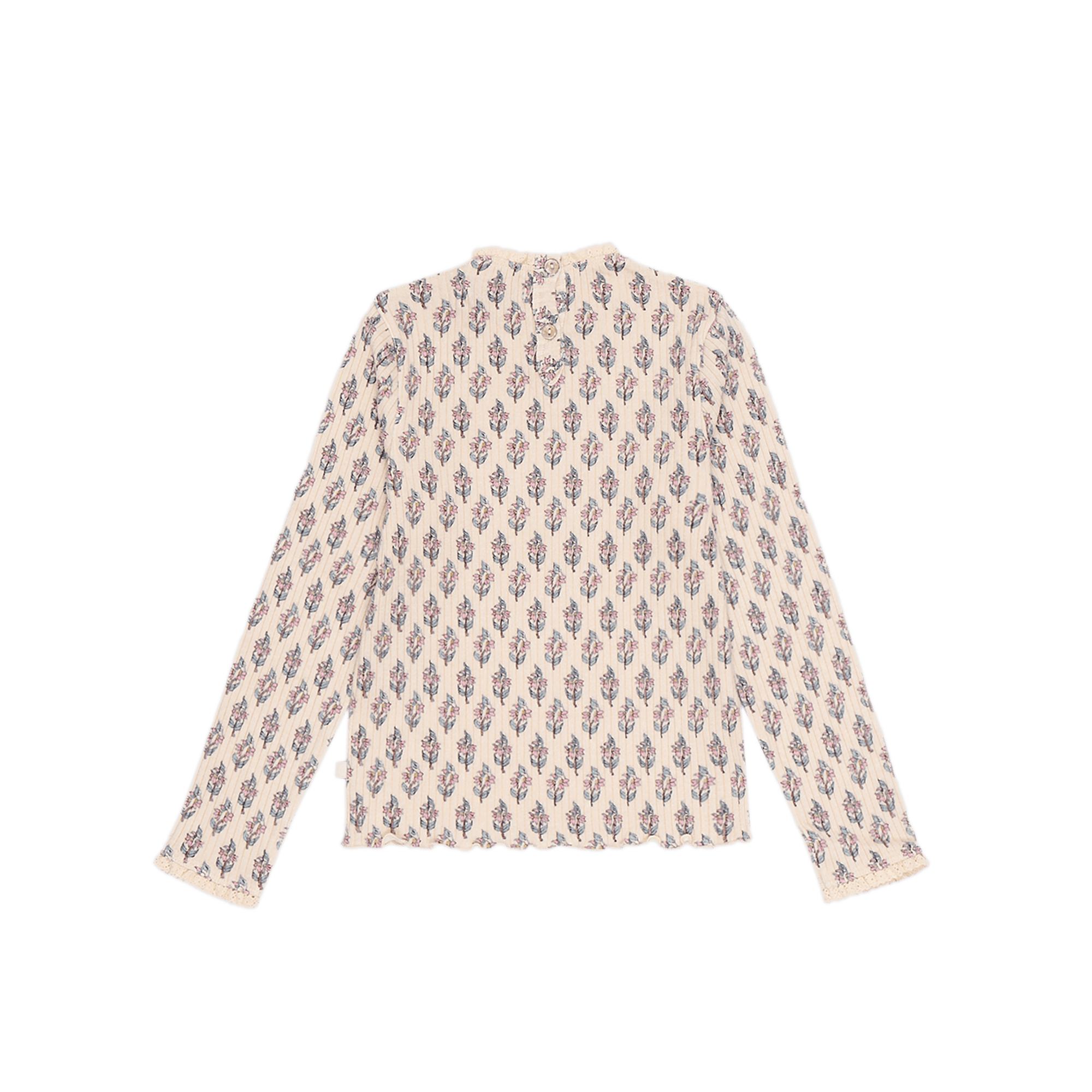 BETSY - Tee-shirt col rond en coton imprimé | Rose
