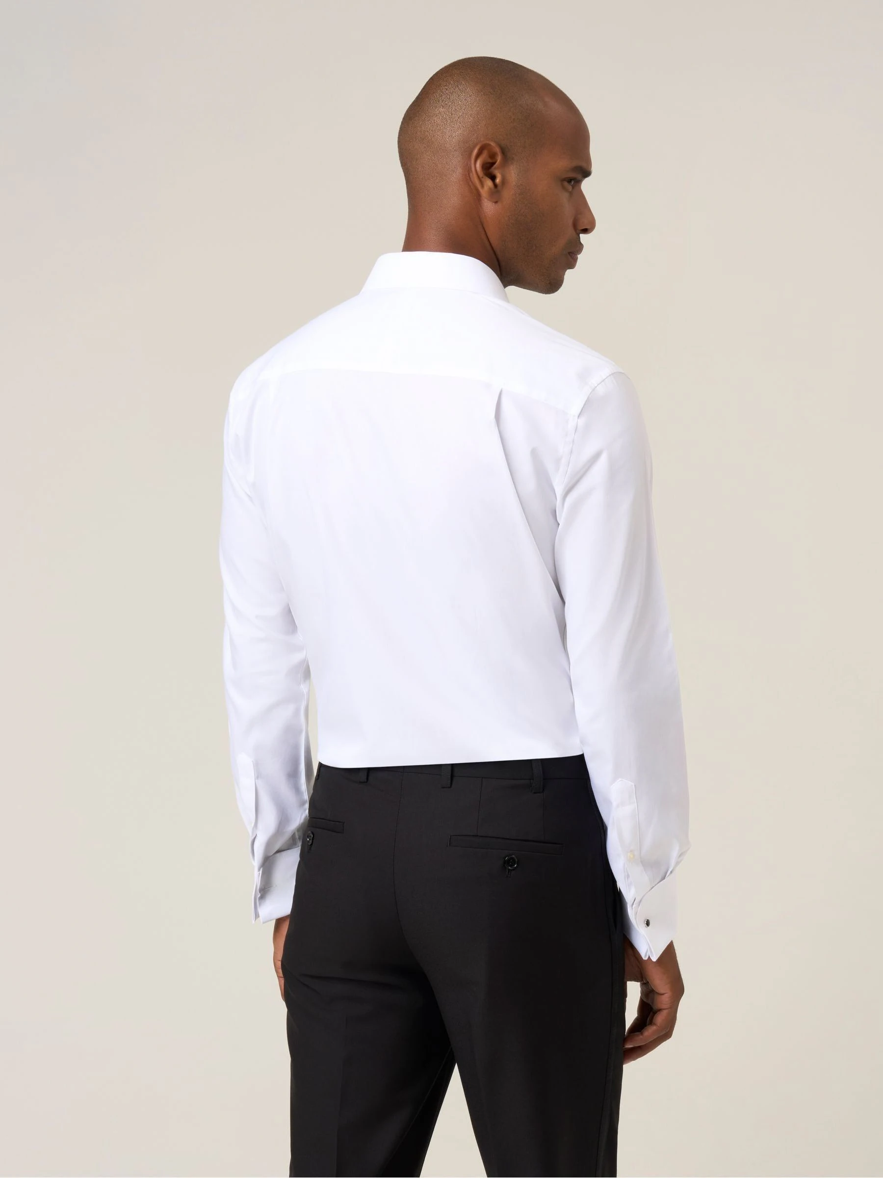 Wit - Smal - Skopes Luxury Formal Tailored Fit Dress Shirt