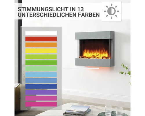 Elektrische haard Balderia Alva grijs 2000 watt