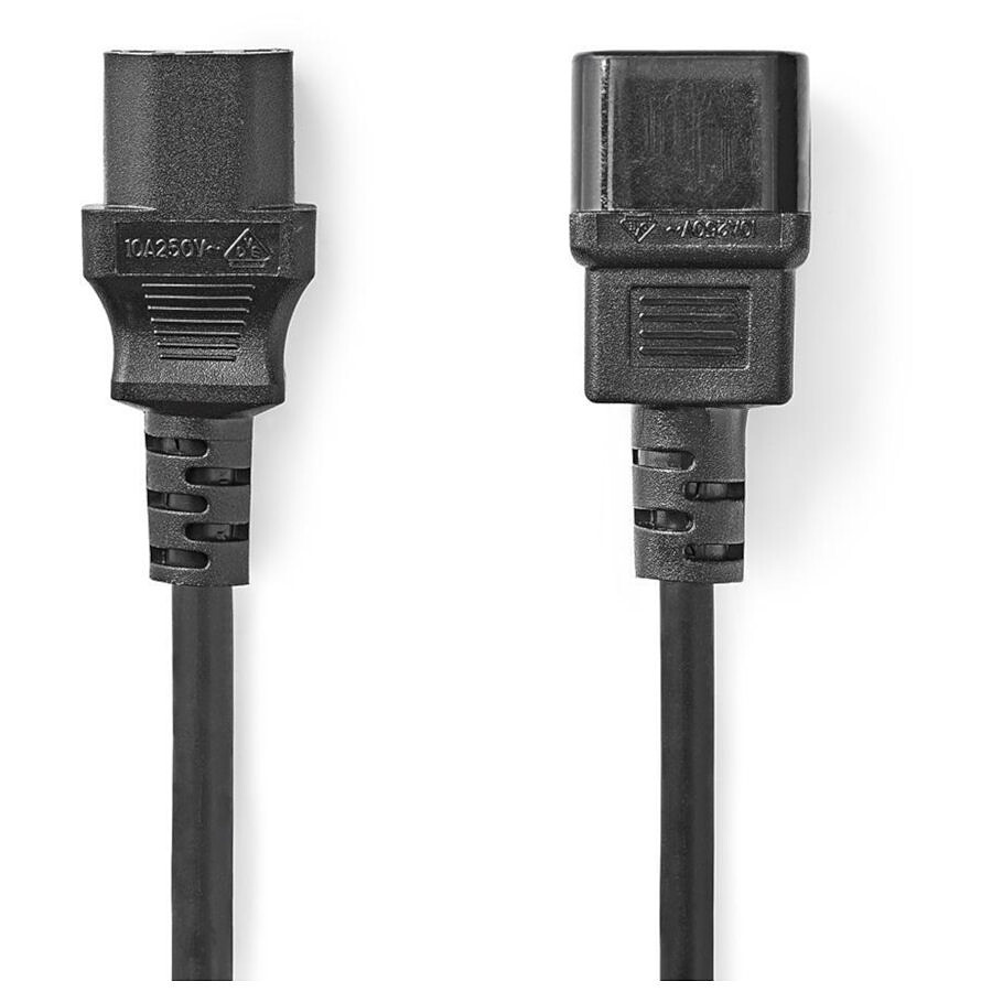 NEDIS Rallonge pour PC, moniteur et onduleur noir - 2 mètres
