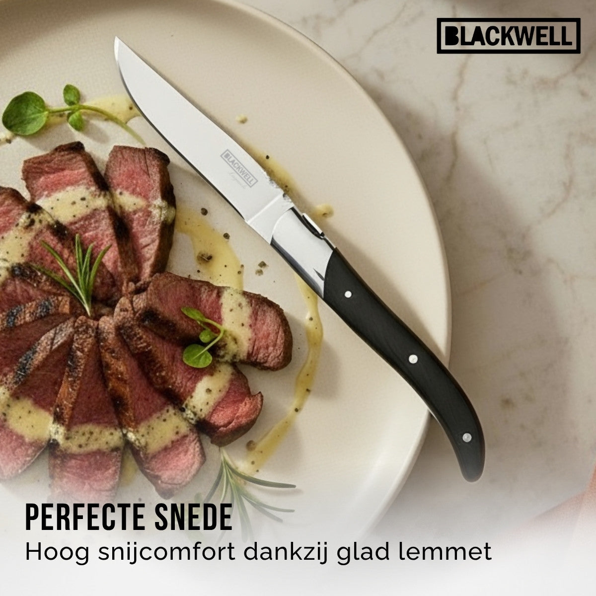 Blackwell Steakmessen Laguiole - Pakkahout - 6 Stuks