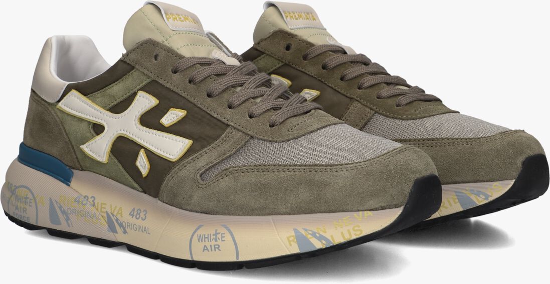 groene premiata lage sneakers mick