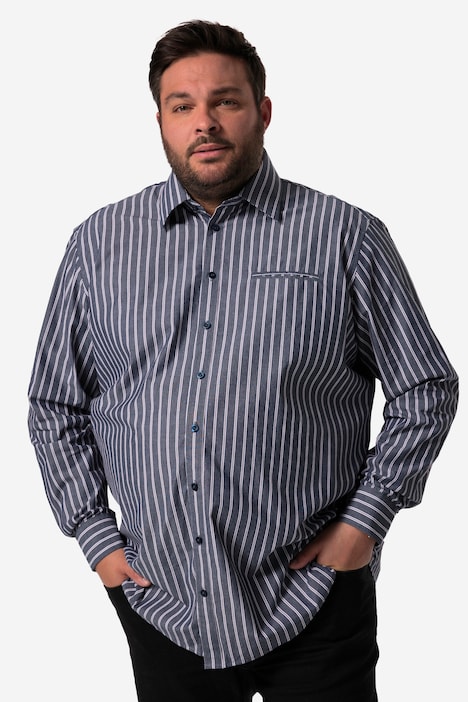 Men+ Streifenhemd, Langarm, Kentkragen, Comfort Fit, bis 8 XL
