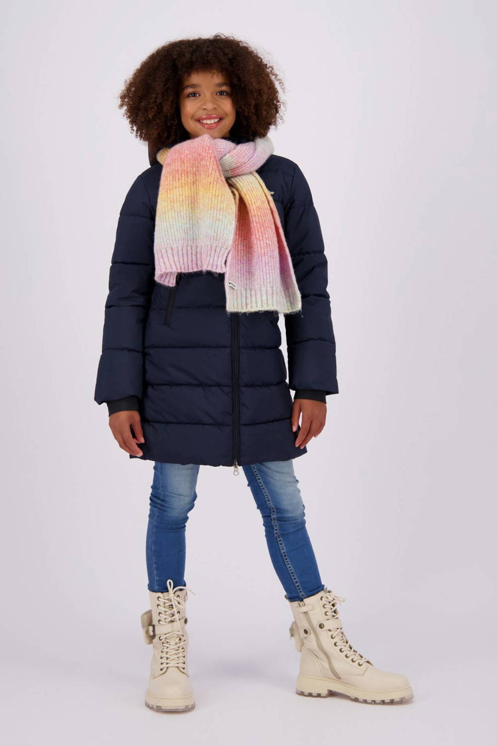 Vingino gewatteerde winterjas Tinja diep donkerblauw