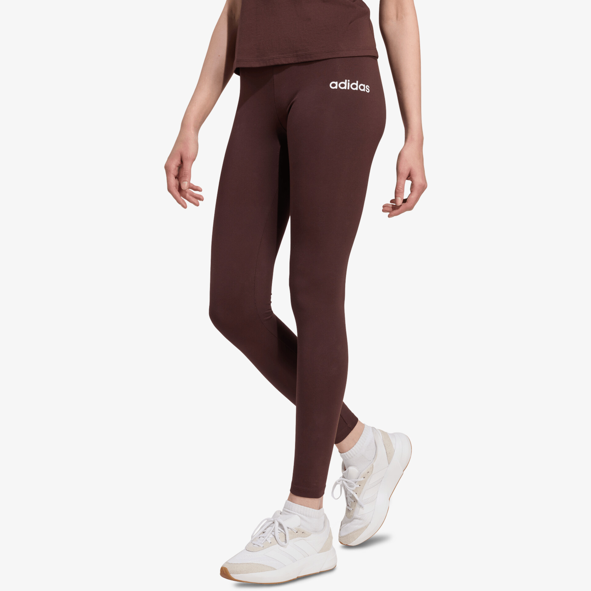 adidas Essentials Linear Cotton Damen Hosen & Leggins braun