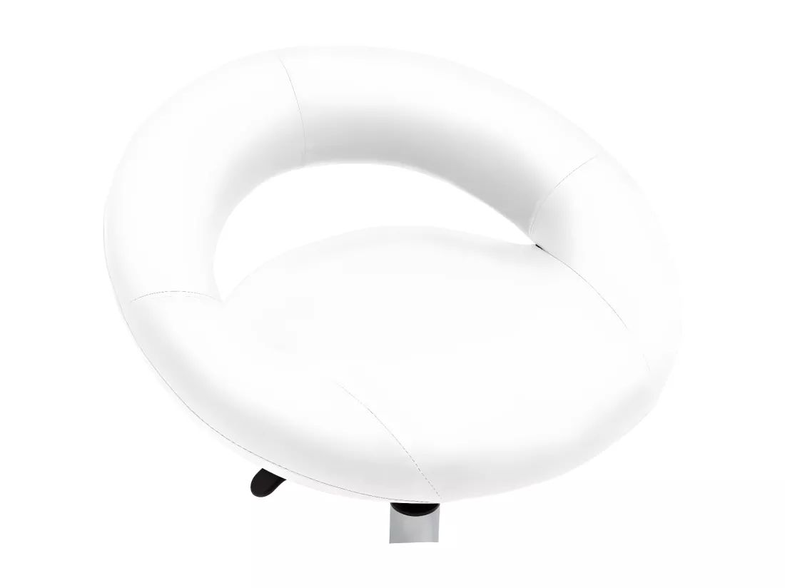 Chaise de travail roulante Blanc Similicuir
