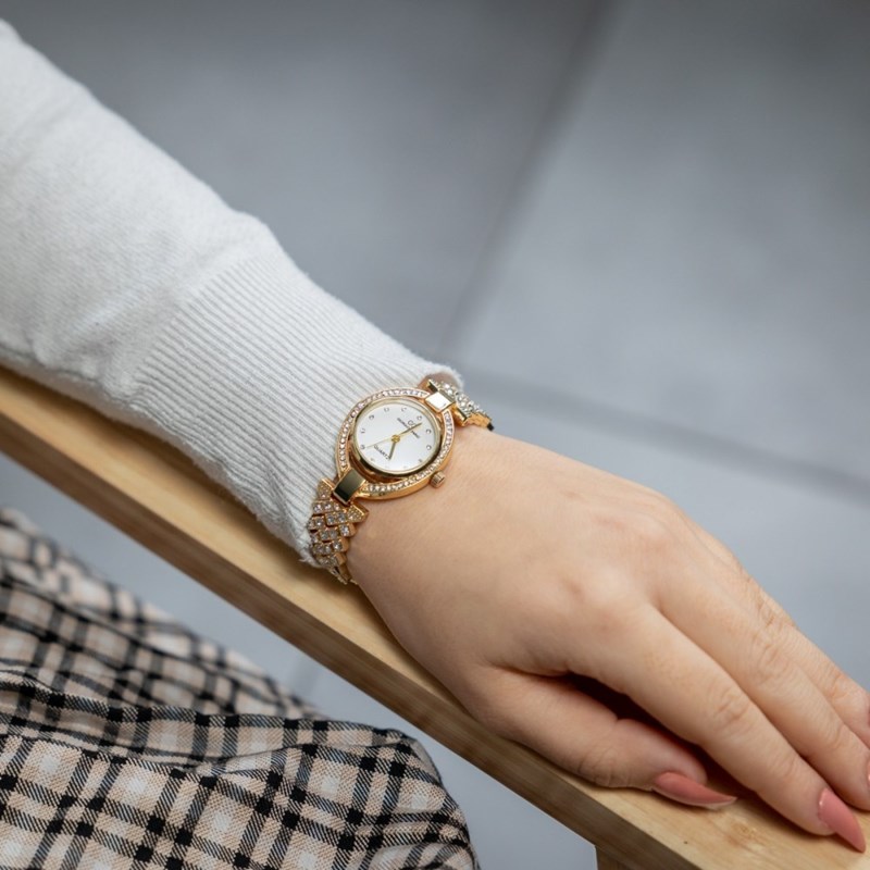Montre Femme Métal Doré Strass GIORGIO