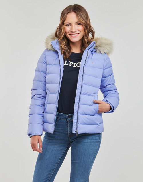 Tommy Jeans - TJW BASIC HOODED DOWN JACKET - Bleu ciel