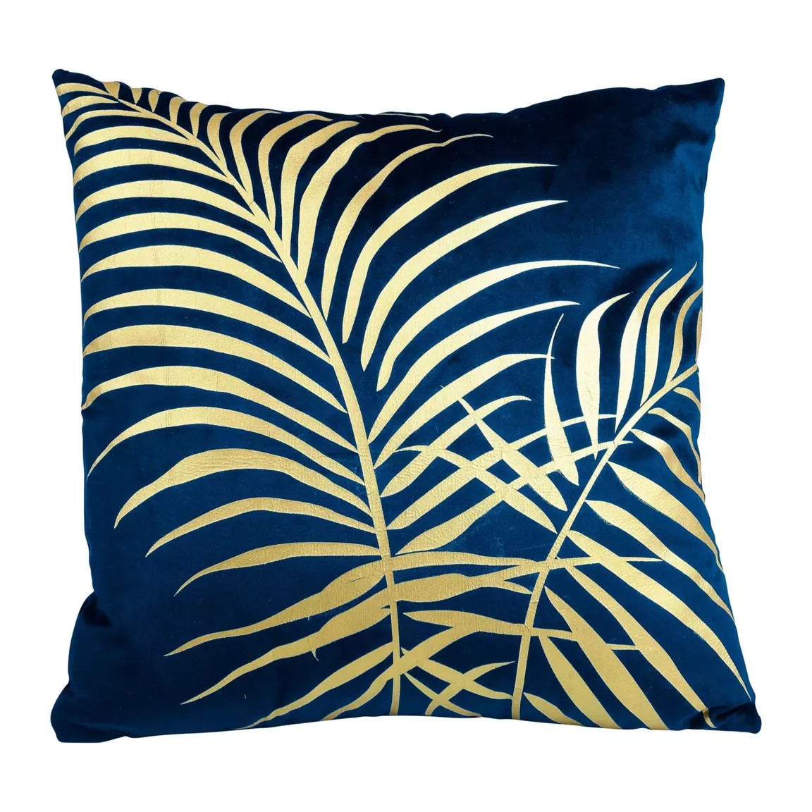 Housse de coussin carrée (40 x 40 cm) Palm Bleue