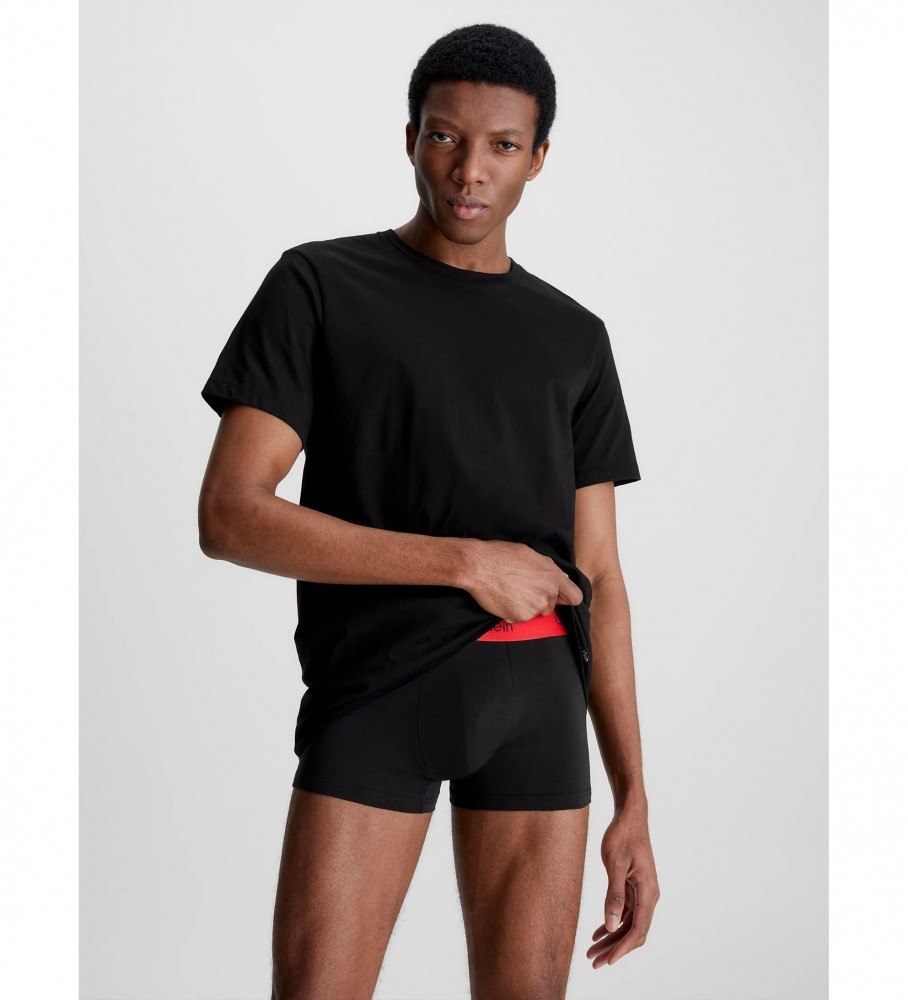 Conjunto de 3 camisetas clássicas Calvin Klein pretas