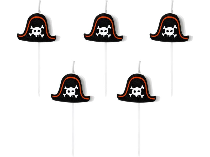 Partydeco Kerze Piraten 5 Stück Geburtstagskerzen