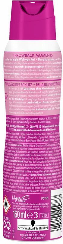 Fa - Throwback Moments - Deodorant Spray - Voordeelverpakking - 6 x 150 ml