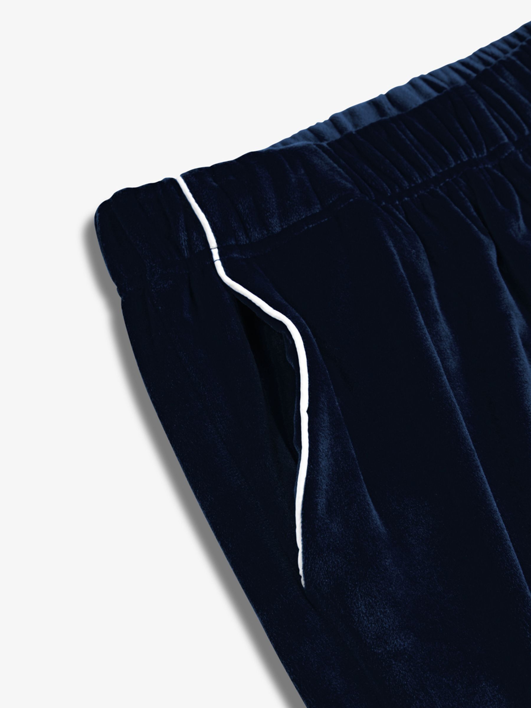 Blauw - The Little Tailor luxe kerstpyjama van zacht aanvoelend velours