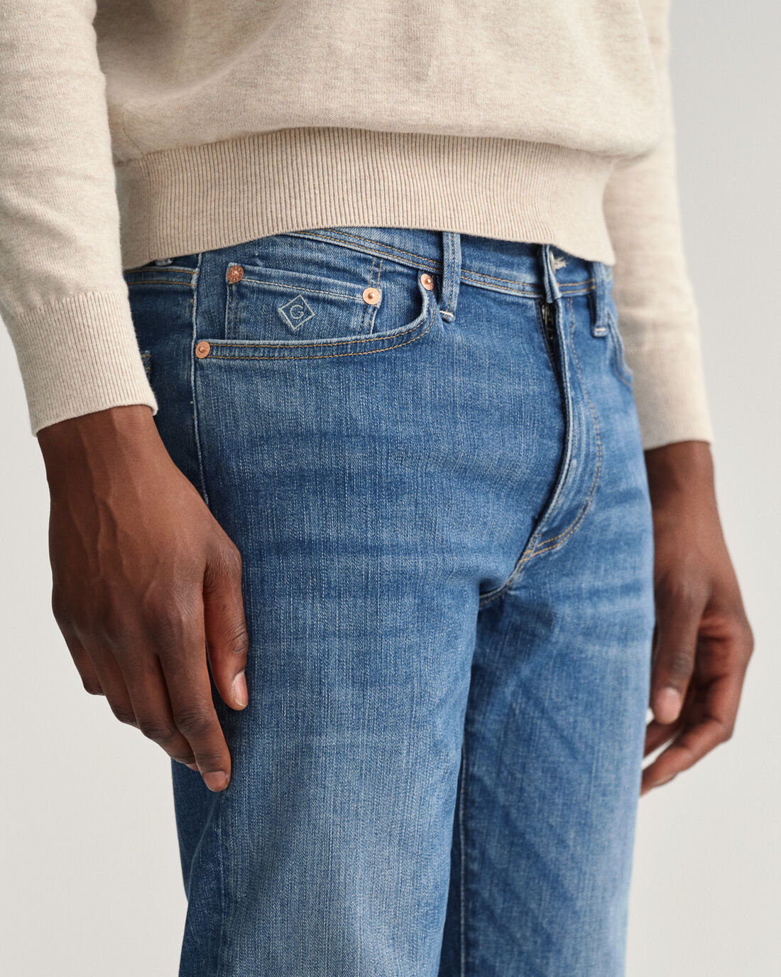 Maxen Extra Slim Denim Trousers Blue
