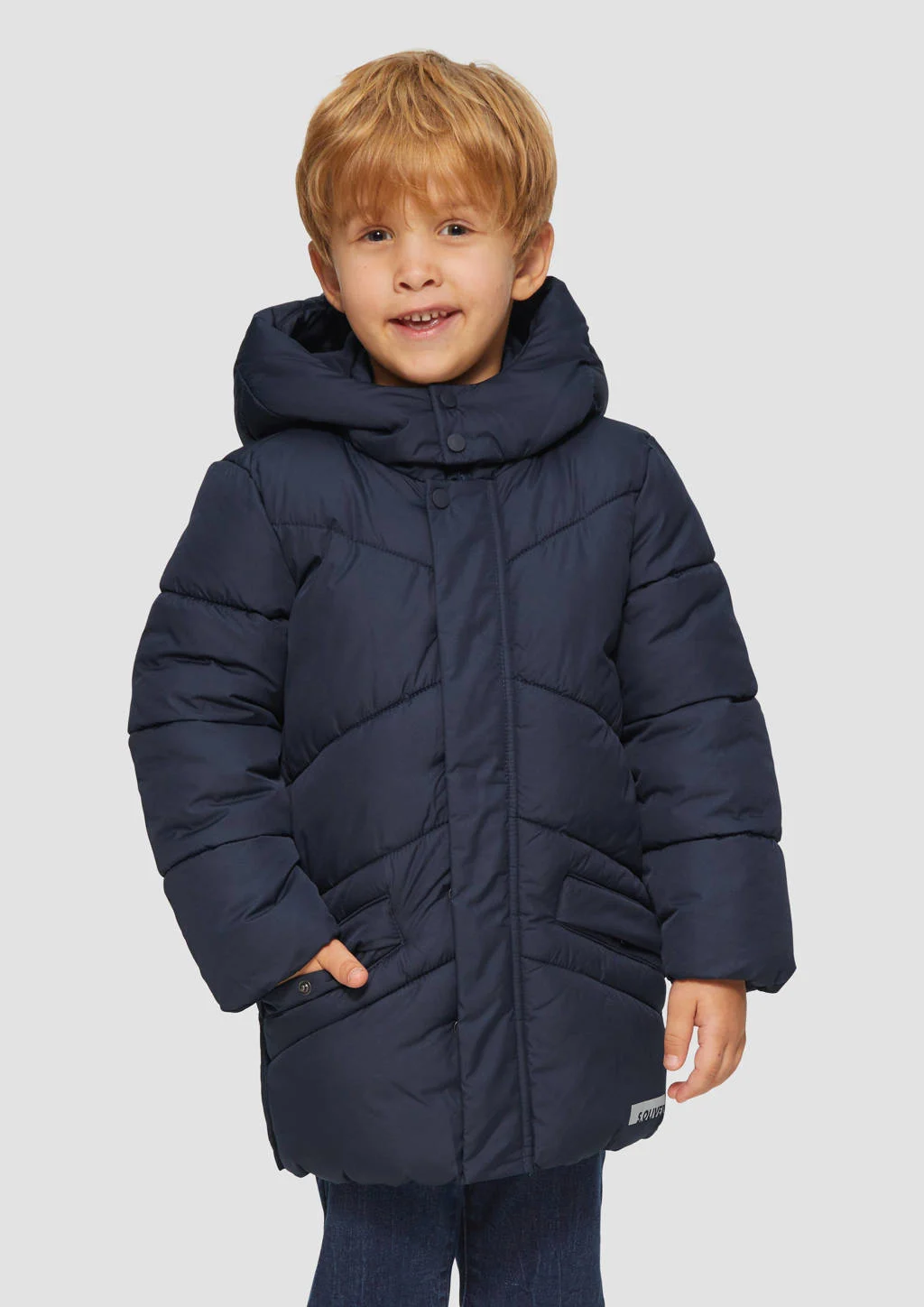 s.Oliver gewatteerde winterjas donkerblauw