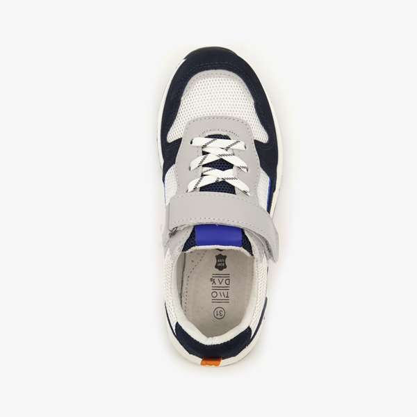 TwoDay leren jongens sneakers met oranje detail