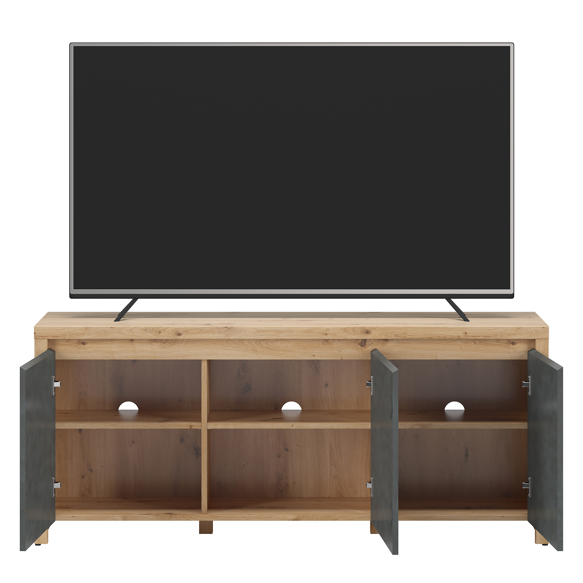 Lowboard - Artisan Eiche Nachbildung - 3 Türen - 143 cm