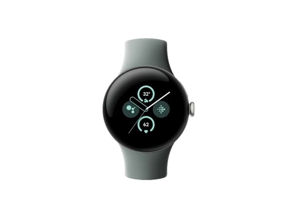 Google Pixel Watch 2 - Sjampagnegull-aluminium - smartklokke med aktivt bånd - fluorelastomer - hassel - båndbredde: S/L - 32 GB - Bluetooth, Wi-Fi,