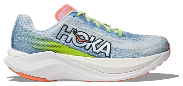 Chaussures Running Hoka One One Mach X Bleu Vert Femme