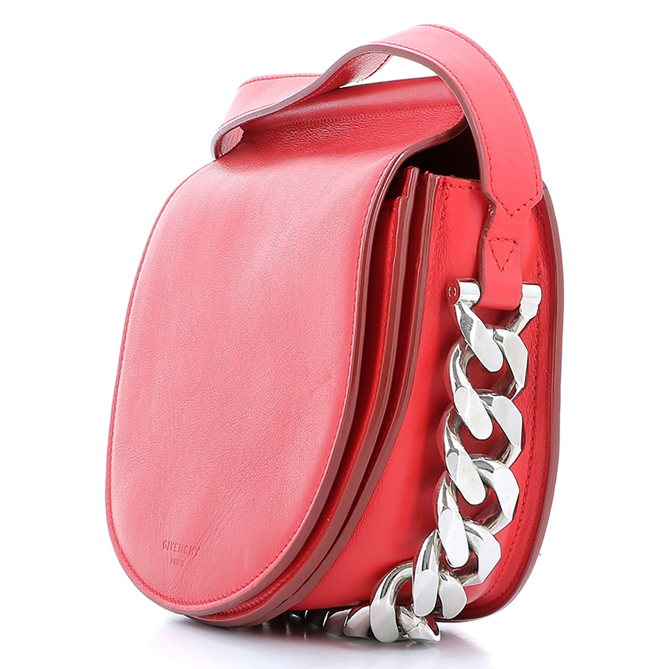 Givenchy Sac bandoulière en Cuir rouge - Très bon état - L.22 cm