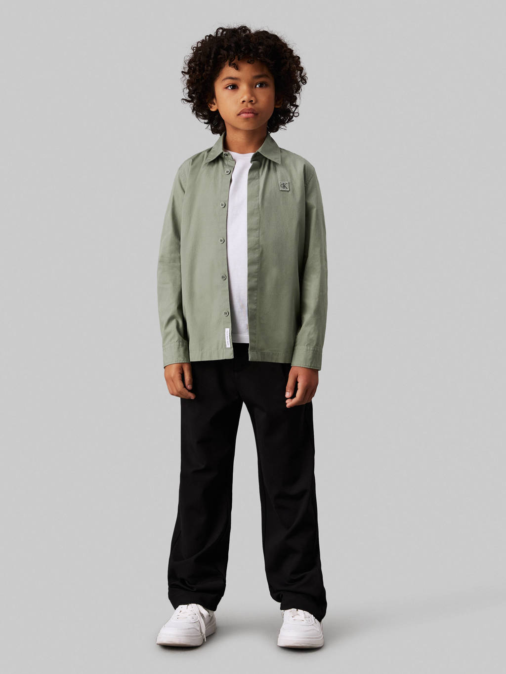 Calvin Klein overhemd olijf groen