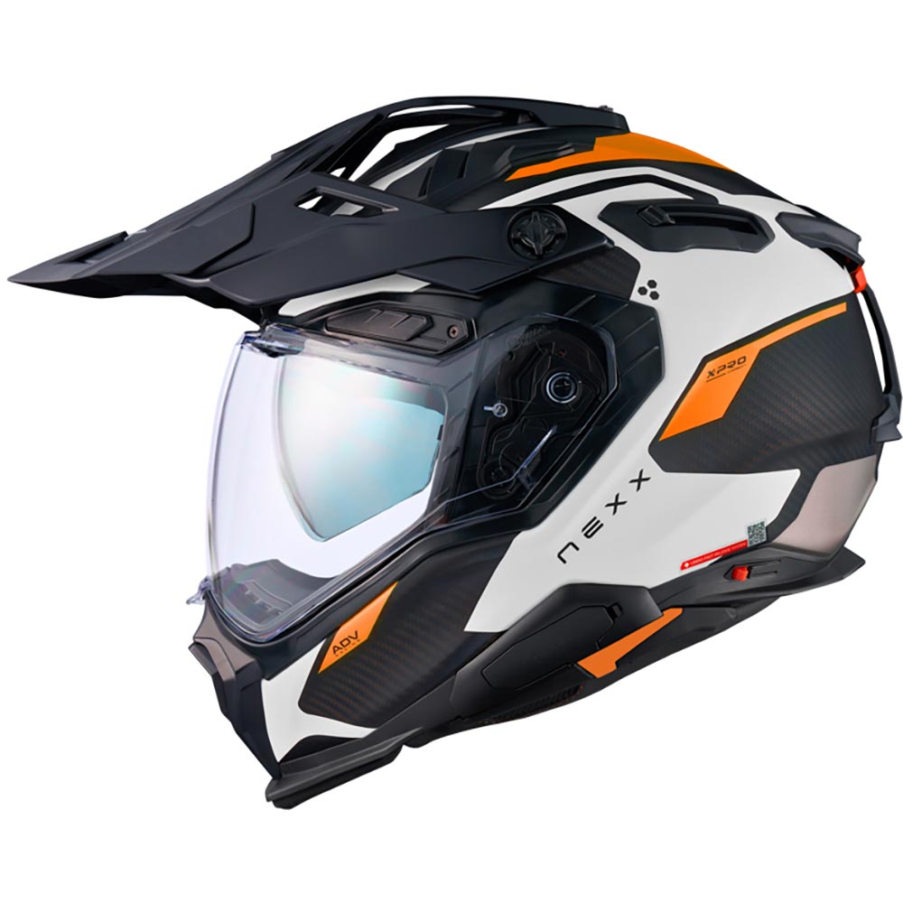 Nexx - Casque X.WED3 Keyo Blanc / Orange / Carbone / Mat