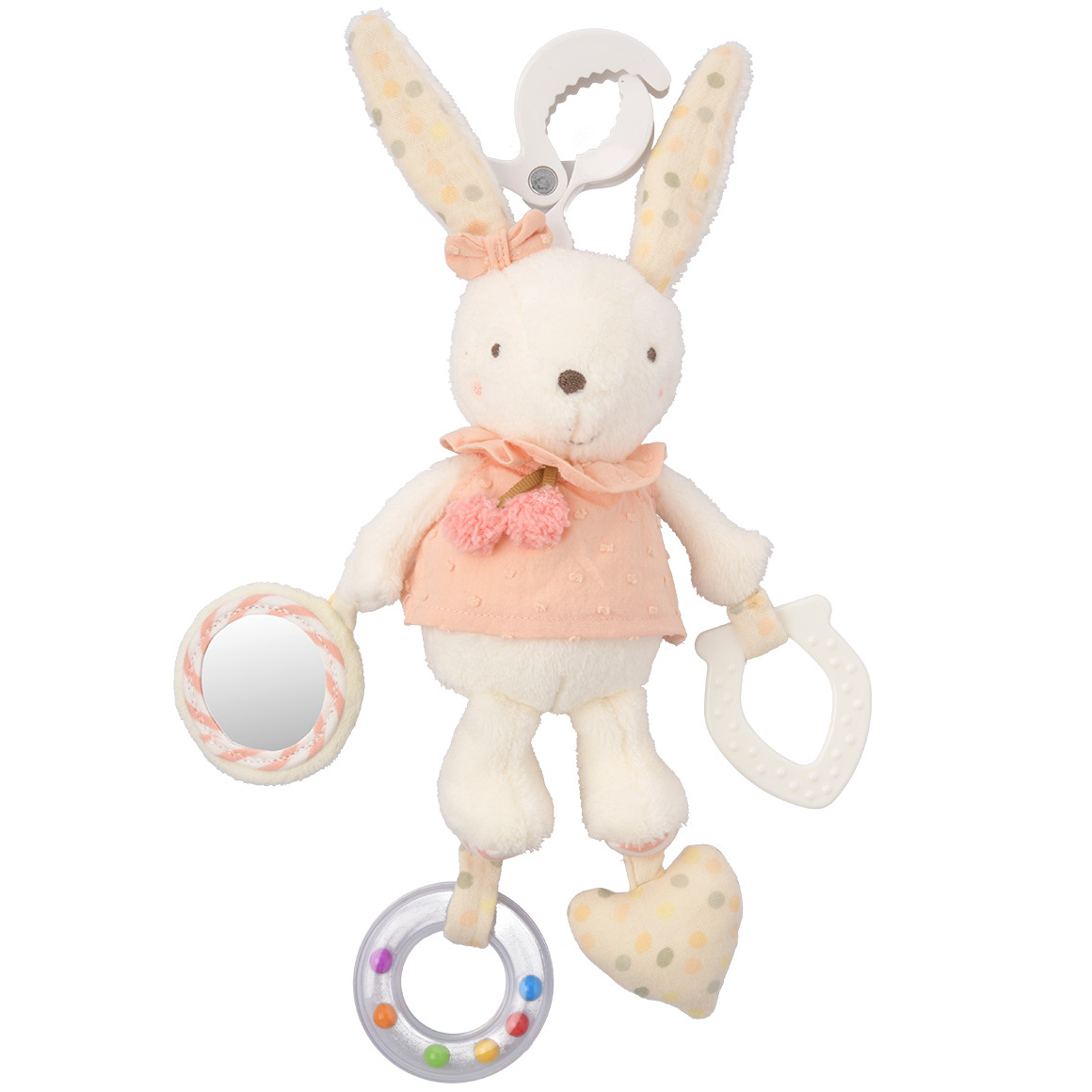 Topomini Baby Activity Hase mit vielen Elementen weiss