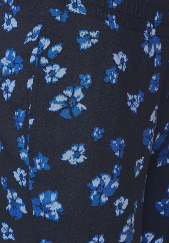 Loose Fit Hose mit Print - deep blue