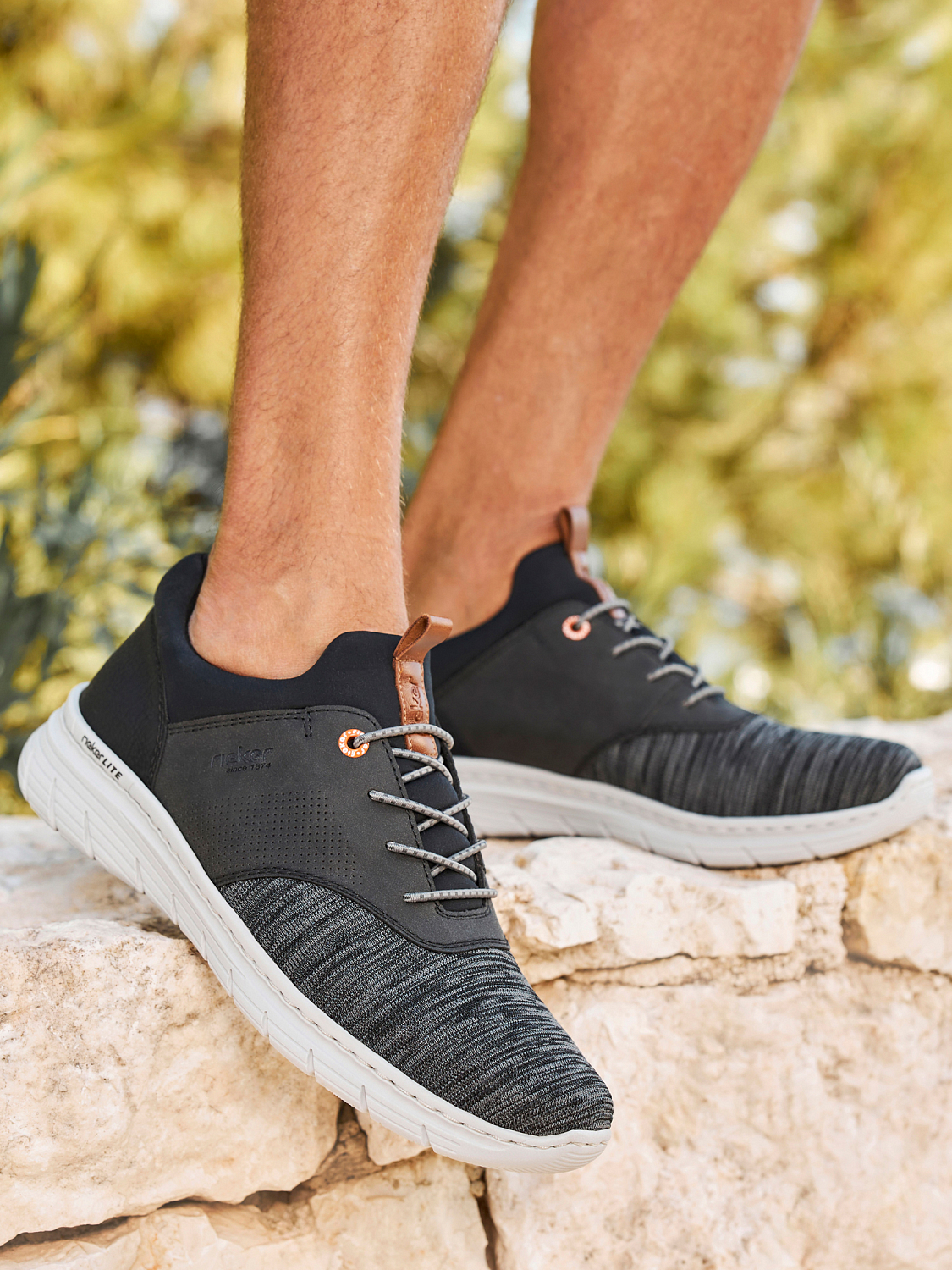 Rieker Lightweight Slip-in Sneaker Black