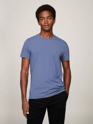 Camiseta Extra Slim Fit com Bordado de Bandeira