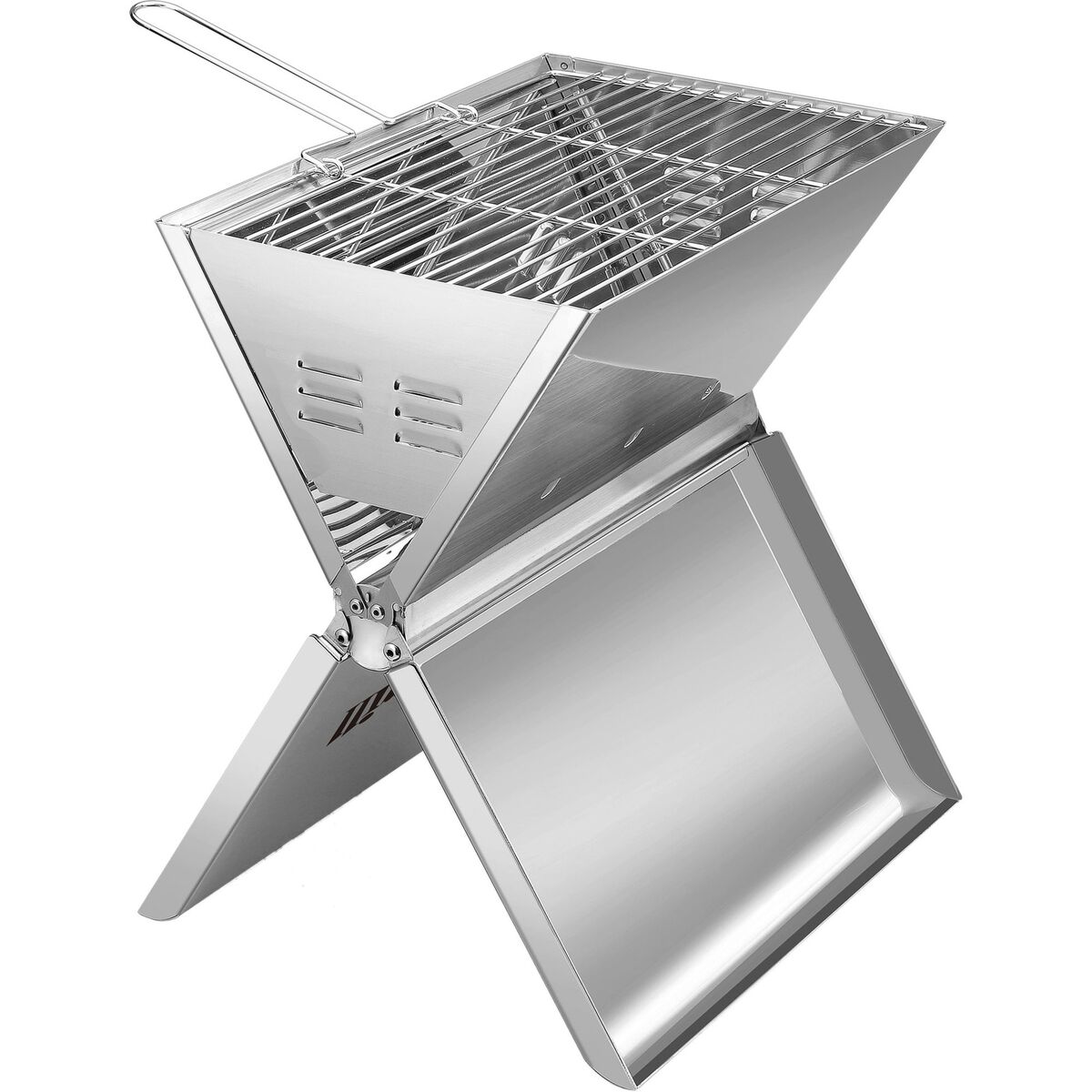 Sammenleggbar grill, 36 x 26 cm, rustfritt stål