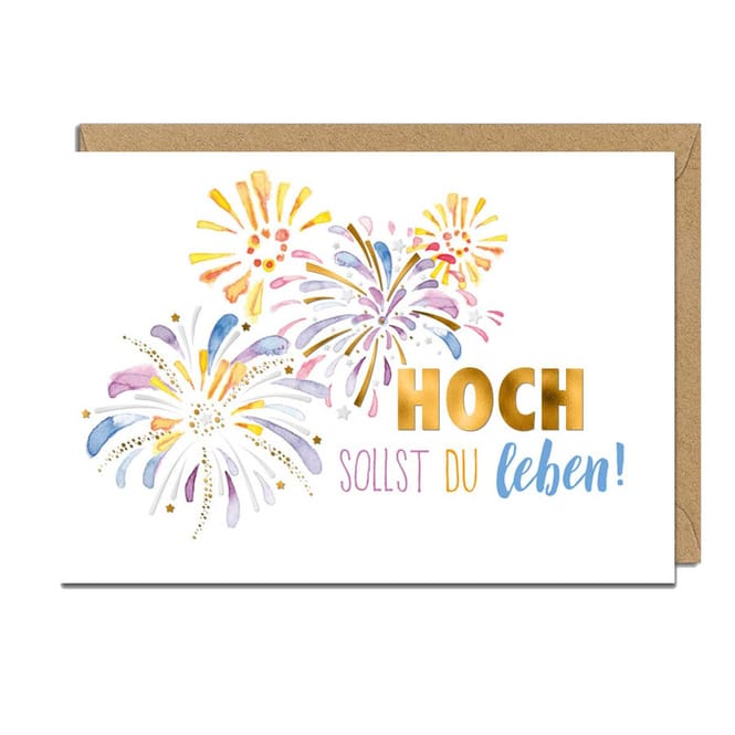 Glückwunschkarte - Hoch sollst du leben