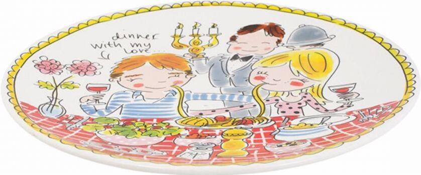 Blond Amsterdam dinerbord Even Bijkletsen love D 26 cm