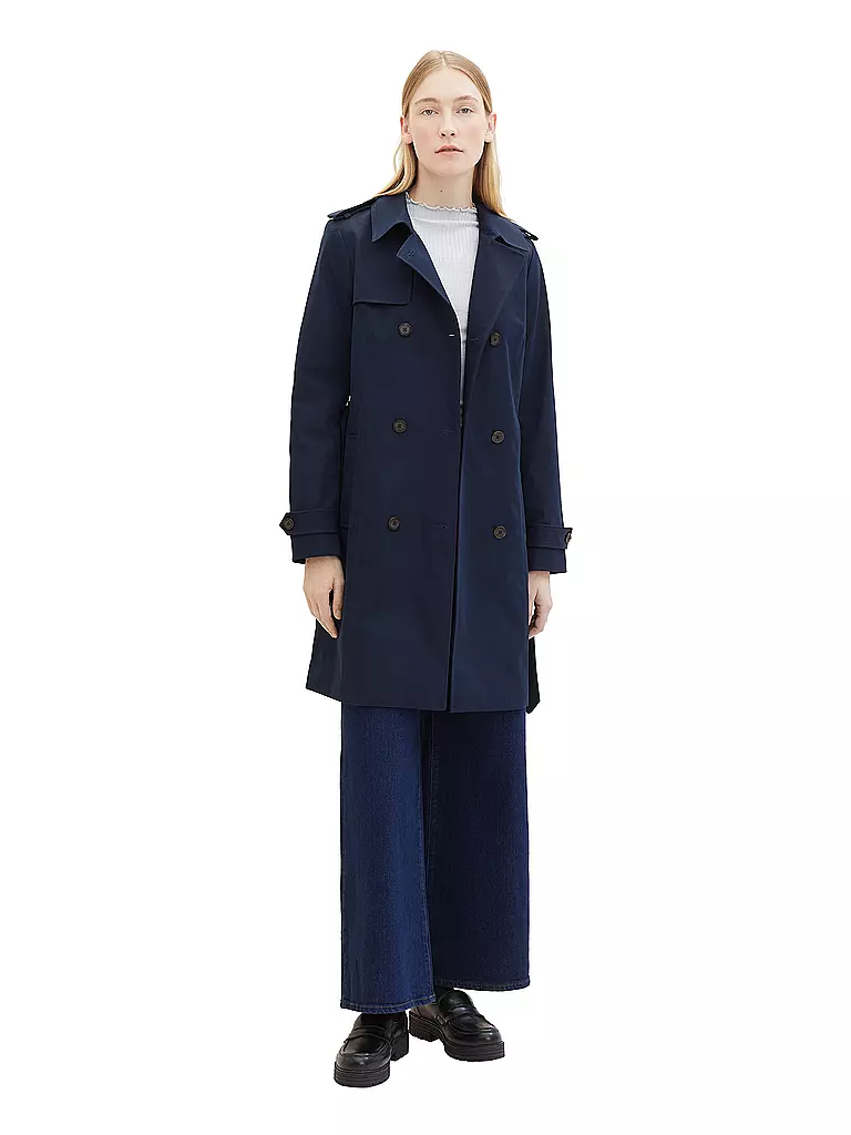 TOM TAILOR Trenchcoat  blau