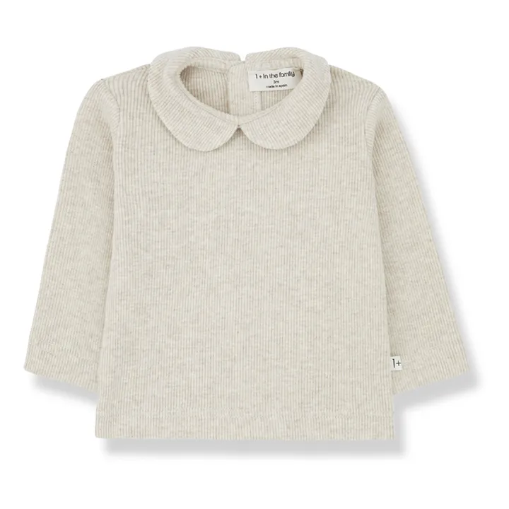 1+ in the family Blouse Col Claudine Côtelée Angelica | Beige