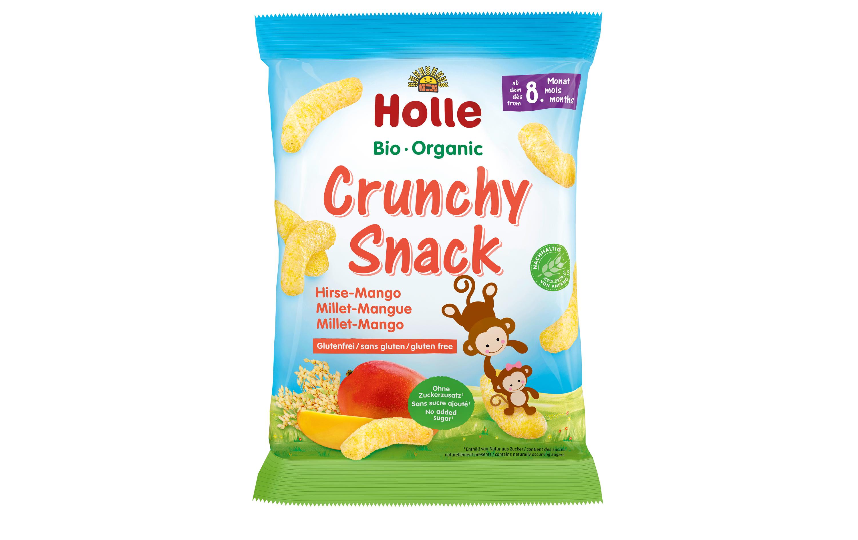 Knabberspass Bio-Crunchy Snack Hirse Mango, 25gKindersnack Bio-Crunchy